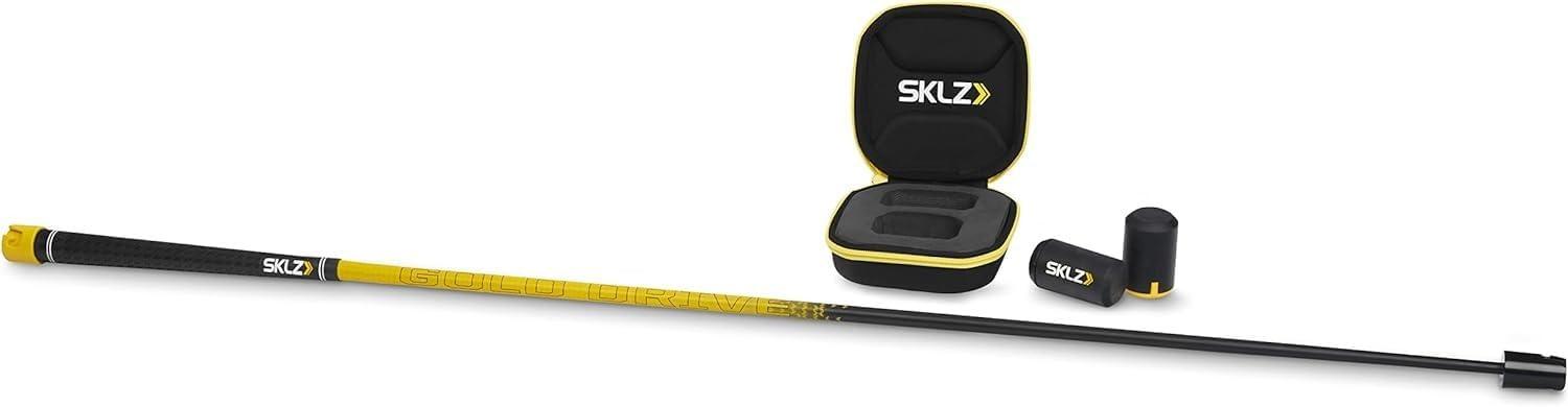imageSKLZ Gold Drive Golf Training Tool Warm Up Stick and Swing Trainer for Right ampamp Left Handed GolfersBlackYellow
