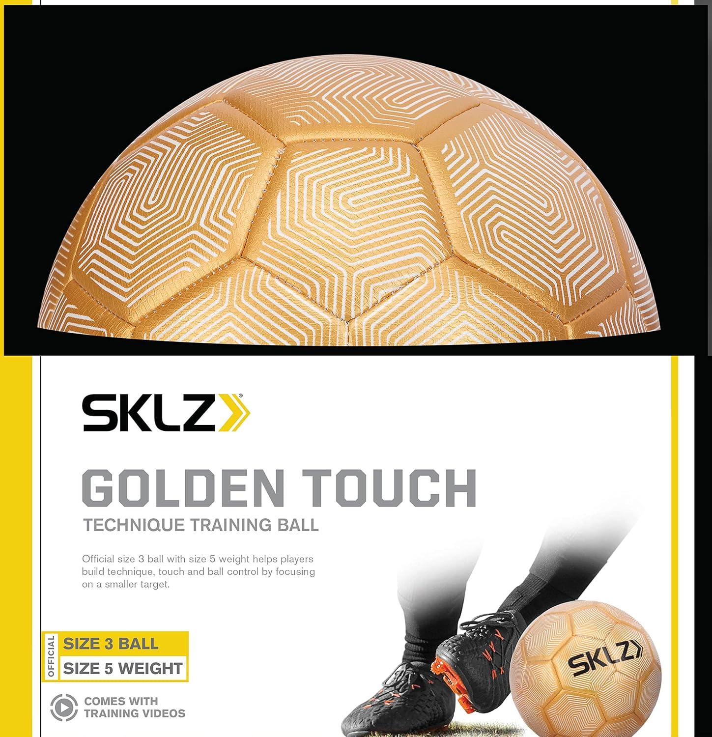 imageSKLZ Golden Touch Weighted Soccer Technique Training Ball Size 3 Weight 5