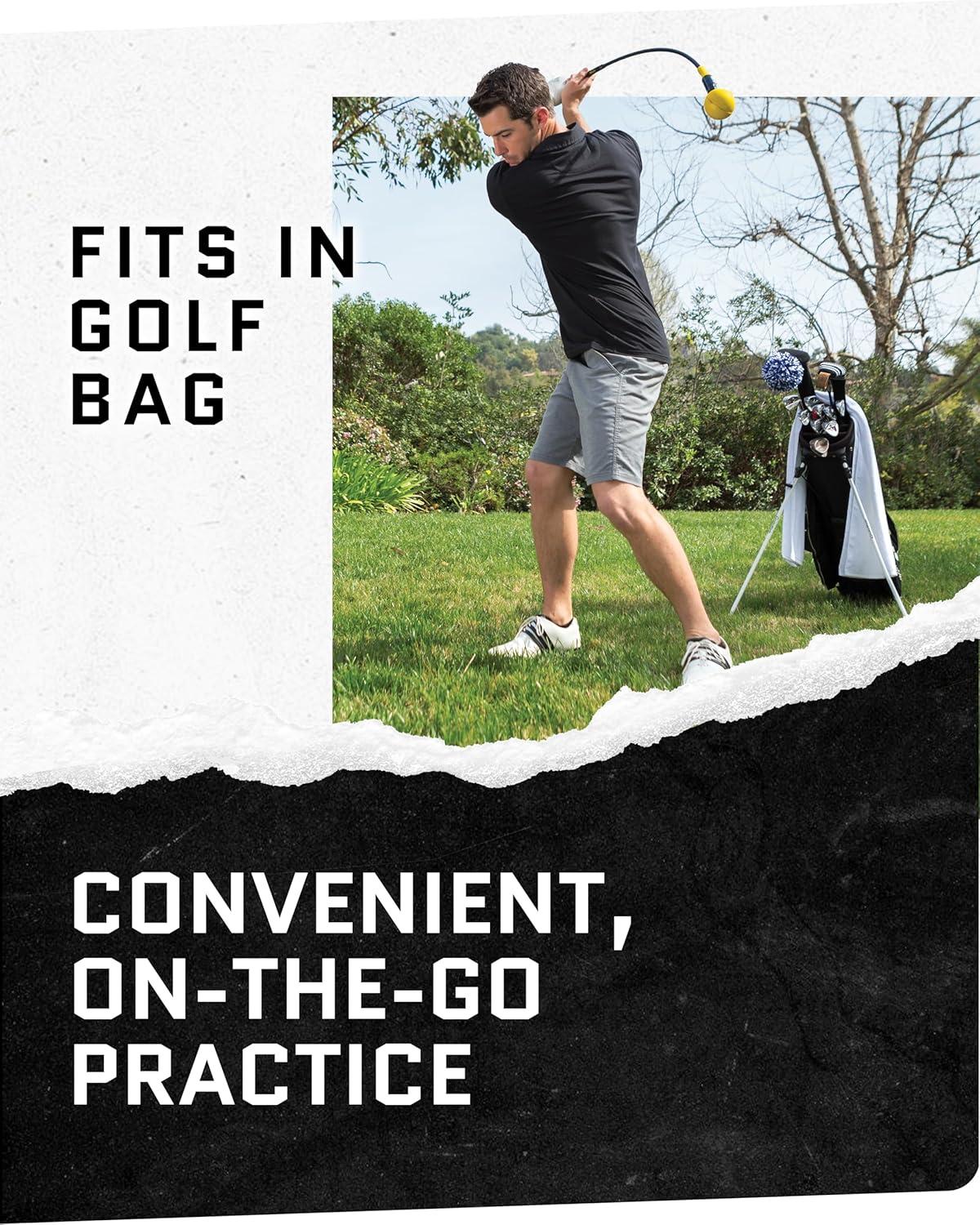 imageSKLZ Golf Swing Trainer and Warm Up Tool Essential Golf Accessories for Golfers Increase Swing Speed Distance Balance and Grip StrengthGold Flex 48 Swing Trainer