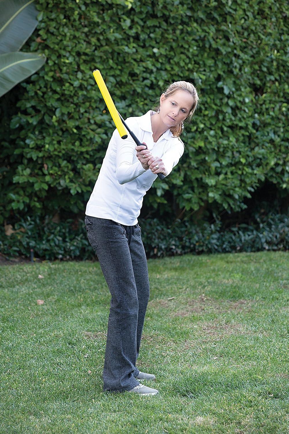 imageSKLZ Golf Swing Trainer and Warm Up Tool Essential Golf Accessories for Golfers Increase Swing Speed Distance Balance and Grip StrengthPower Postion Plane Grip Trainer