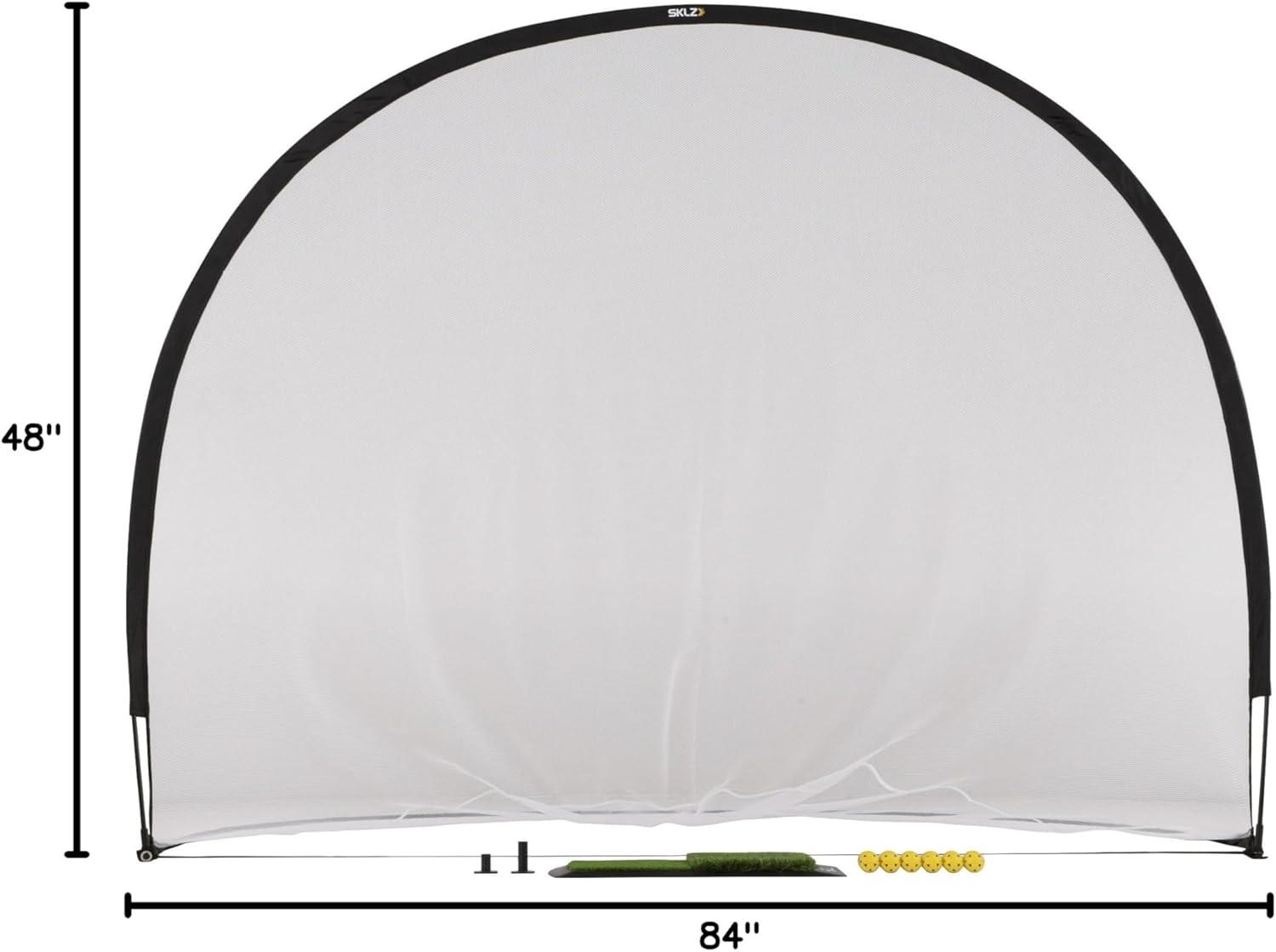 imageSKLZ Home Golf Driving Range Kit with Net Golf Balls Launch Pad and Tees
