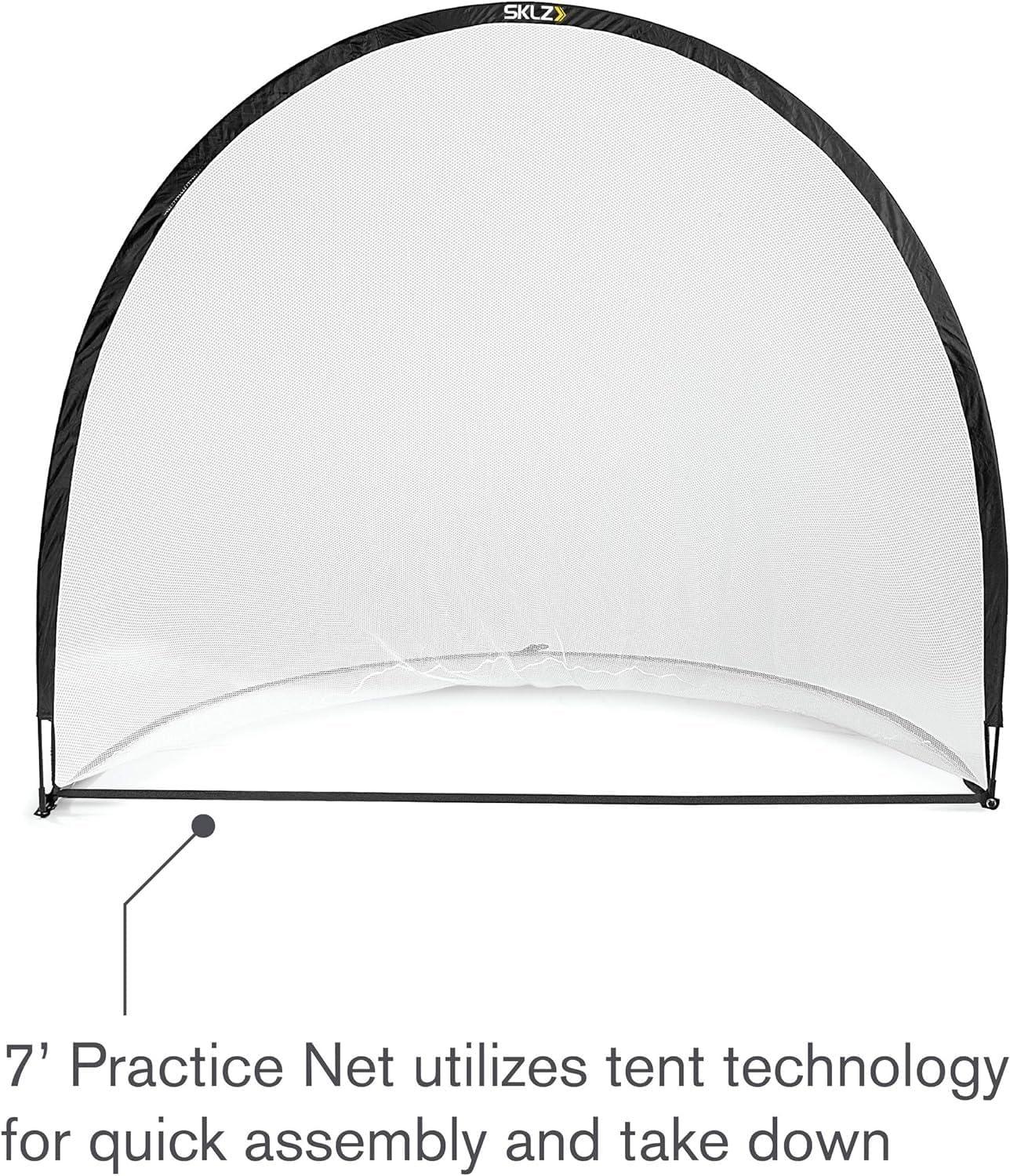 imageSKLZ Home Golf Driving Range Kit with Net Golf Balls Launch Pad and Tees