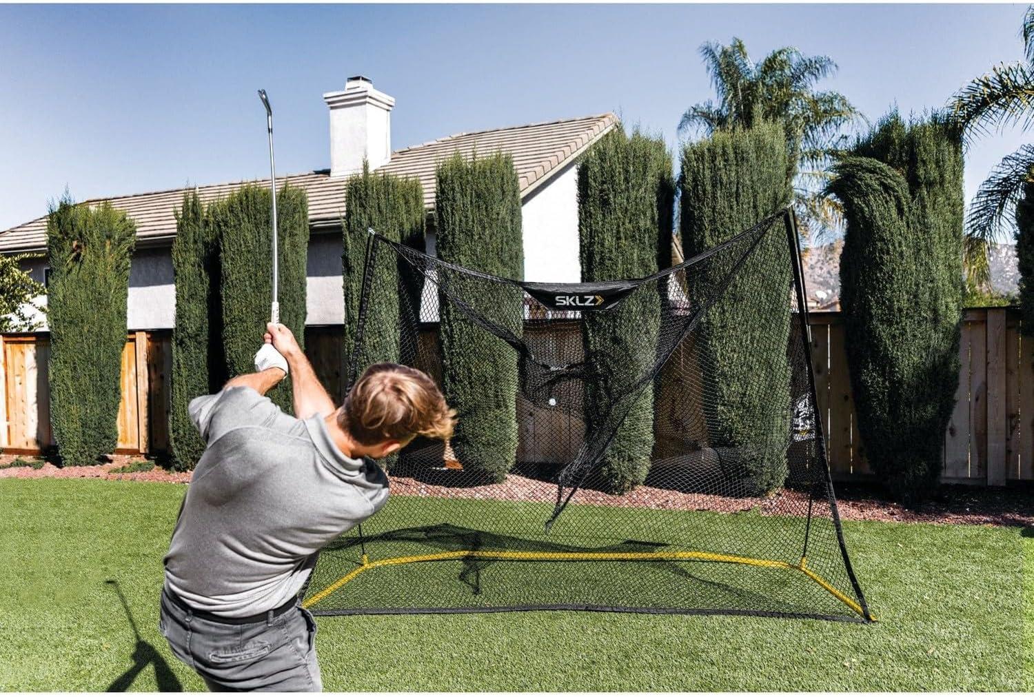 imageSKLZ Home Range Golf Net for Backyard Practice with Dual Net for Smooth Ball Return and Carry Bag