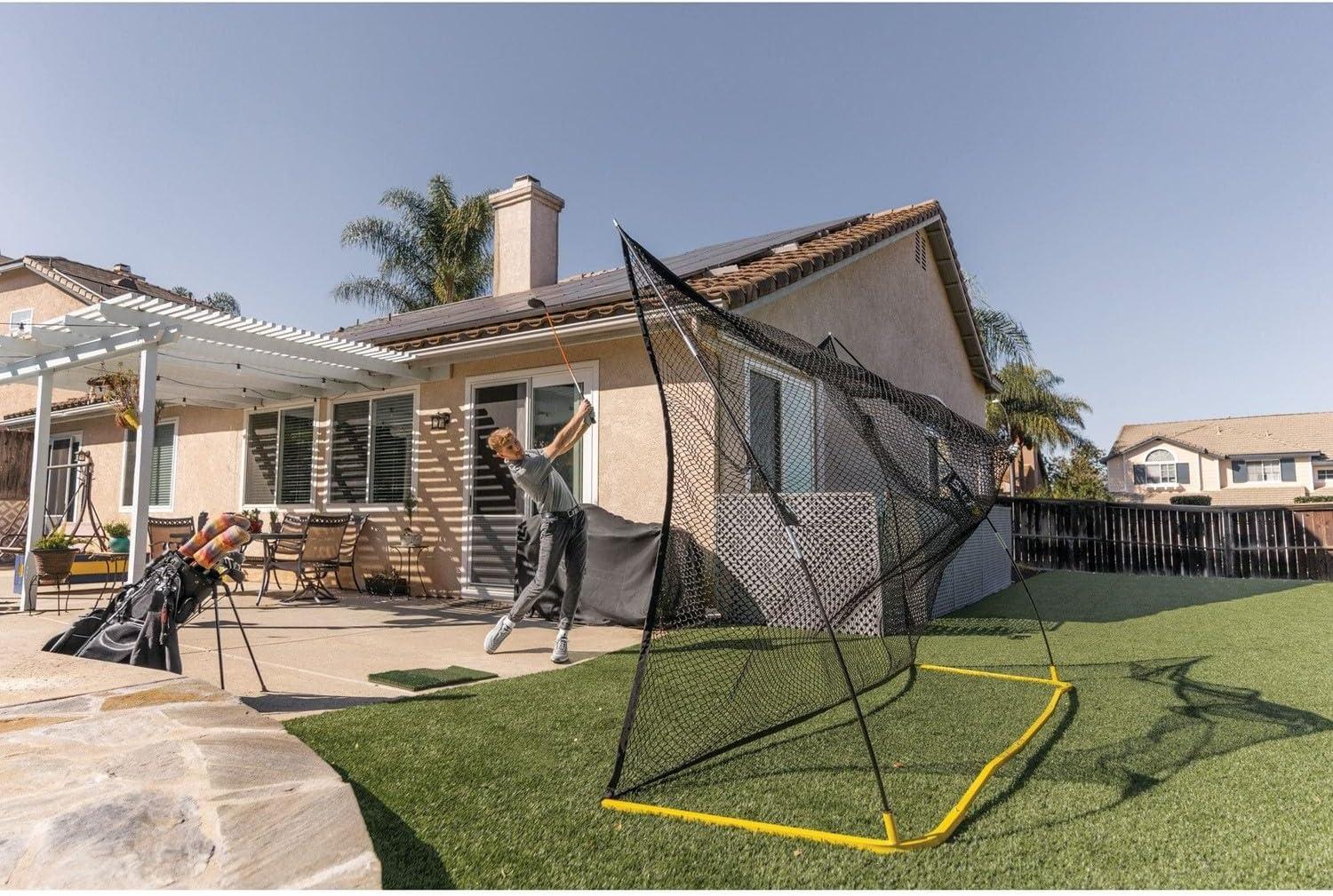 imageSKLZ Home Range Golf Net for Backyard Practice with Dual Net for Smooth Ball Return and Carry Bag