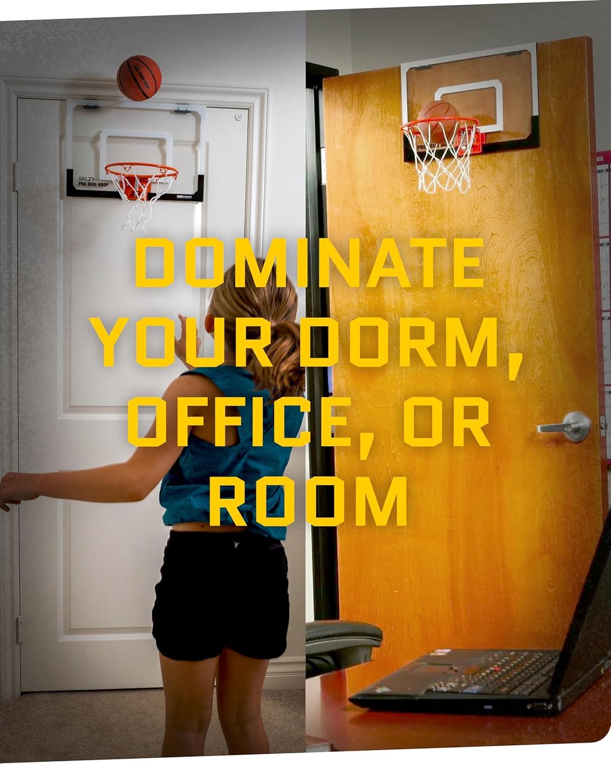 imageSKLZ Pro Mini Indoor Basketball Hoop Over The Door Portable Great For Home Dorms Offices and GiftsStandard