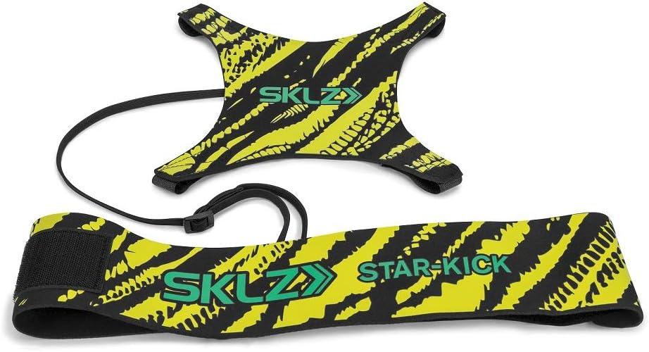 imageSKLZ StarKick Solo Soccer Trainer HandsFree Kicking and Passing Practice Adjustable Cord and Waistband Multiple Ball Sizes Youth Players Perfect for Enhancing Ball Control SkillsNeon