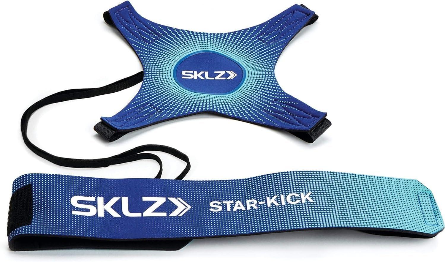 imageSKLZ StarKick Solo Soccer Trainer HandsFree Kicking and Passing Practice Adjustable Cord and Waistband Multiple Ball Sizes Youth Players Perfect for Enhancing Ball Control SkillsCobalt