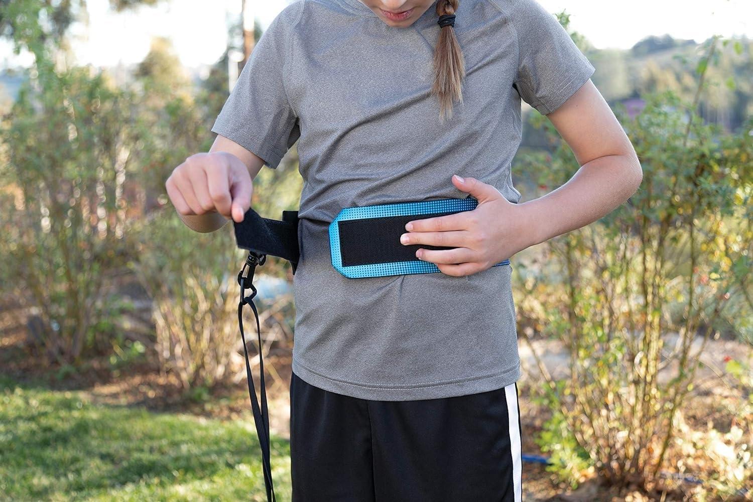 imageSKLZ StarKick Solo Soccer Trainer HandsFree Kicking and Passing Practice Adjustable Cord and Waistband Multiple Ball Sizes Youth Players Perfect for Enhancing Ball Control SkillsCobalt