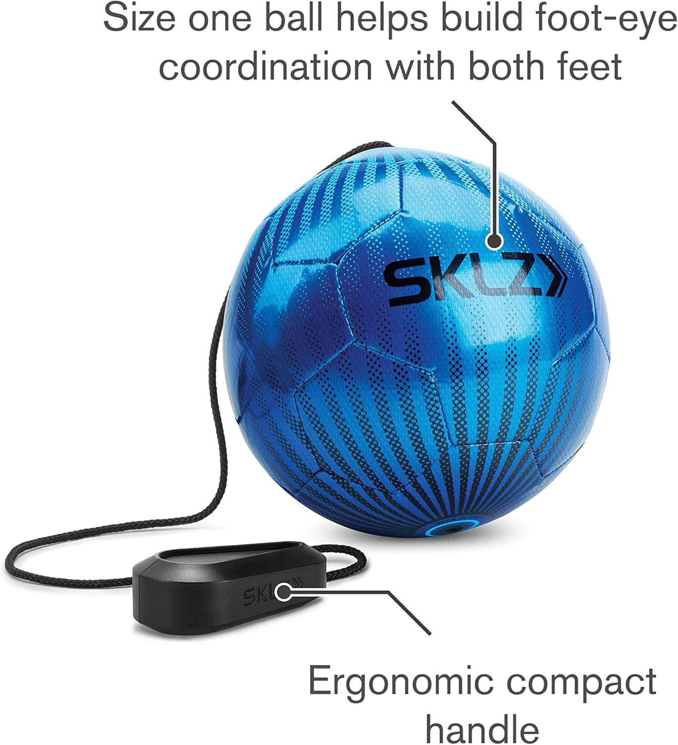 imageSKLZ StarKick Solo Soccer Trainer HandsFree Kicking and Passing Practice Adjustable Cord and Waistband Multiple Ball Sizes Youth Players Perfect for Enhancing Ball Control SkillsCobalt