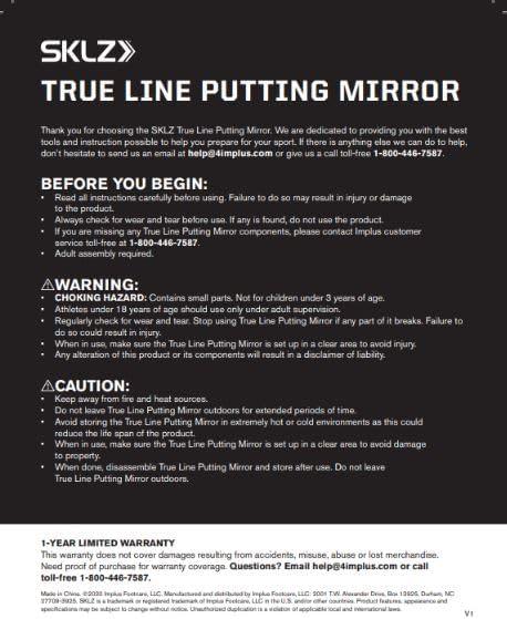 imageSKLZ True Line Putting Alignment Mirror for Improved Accuracy and Consistency