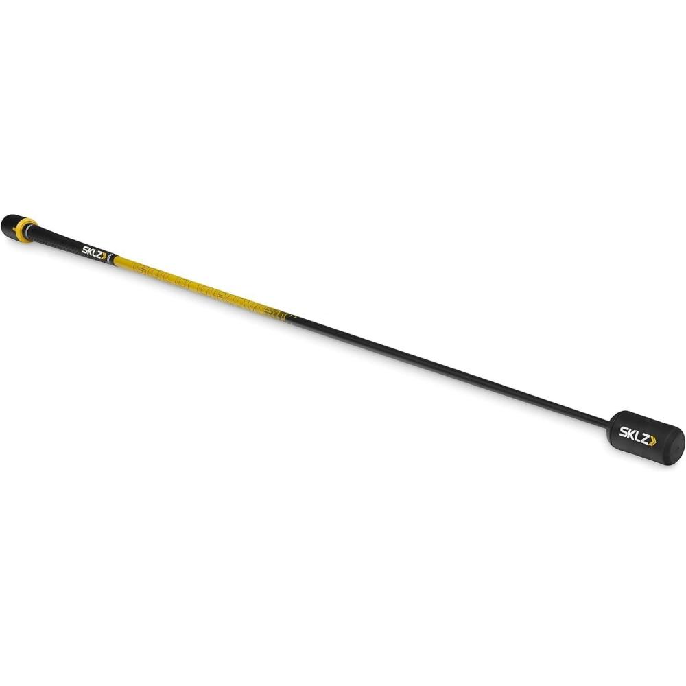 imageSKLZ Gold Drive Golf Training Tool Warm Up Stick and Swing Trainer for Right ampamp Left Handed GolfersBlackYellow
