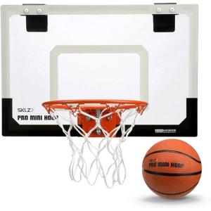 SKLZ Pro Mini Indoor Basketball Hoop – Over The Door – Portable – Great For Home, Dorms, Offices, and Gifts(Standard)