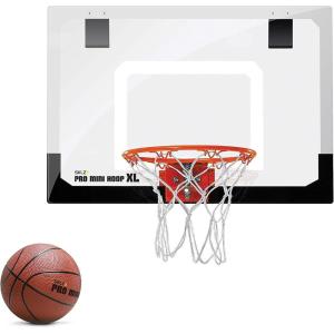 SKLZ Pro Mini Indoor Basketball Hoop – Over The Door – Portable – Great For Home, Dorms, Offices, and Gifts(XL)