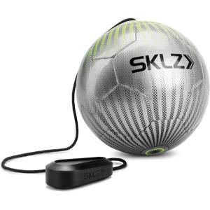 SKLZ Star-Kick Solo Soccer Trainer | Hands-Free Kicking and Passing Practice | Adjustable Cord and Waistband | Multiple Ball Sizes | Youth Players |Perfect for Enhancing Ball Control Skills(Volt)
