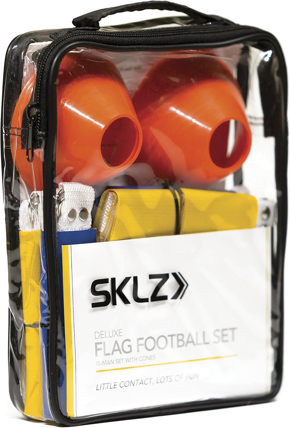 imageSKLZ 10 Man Flag Football End Zone Pylons Complete Indoor ampamp Outdoor Training SetFlag Football Set