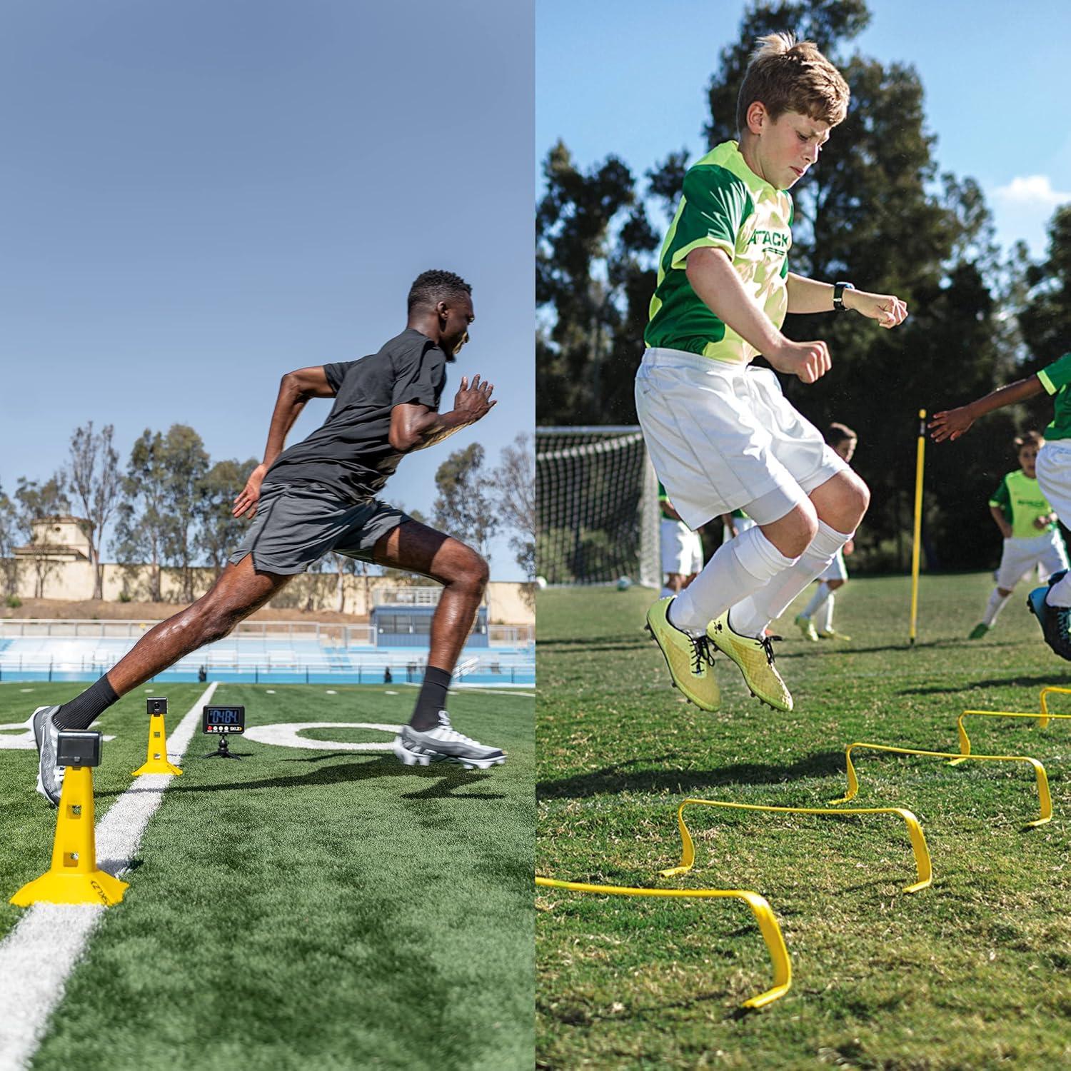 imageSKLZ 6Inch Ultra Durable Agility Hurdles Set of 6 with SKLZ Speed Gates for Sports and Athletic Speed Training
