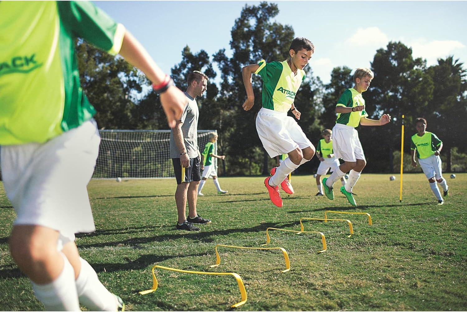 imageSKLZ 6Inch Ultra Durable Agility Hurdles Set of 6 with SKLZ Speed Gates for Sports and Athletic Speed Training