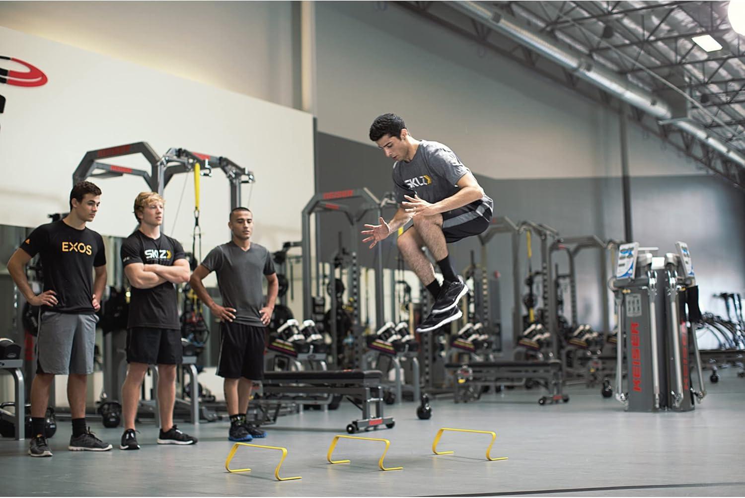 imageSKLZ 6Inch Ultra Durable Agility Hurdles Set of 6 with SKLZ Speed Gates for Sports and Athletic Speed Training