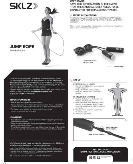 imageSKLZ Adjustable Jump Rope with Padded Grips BlackYellow