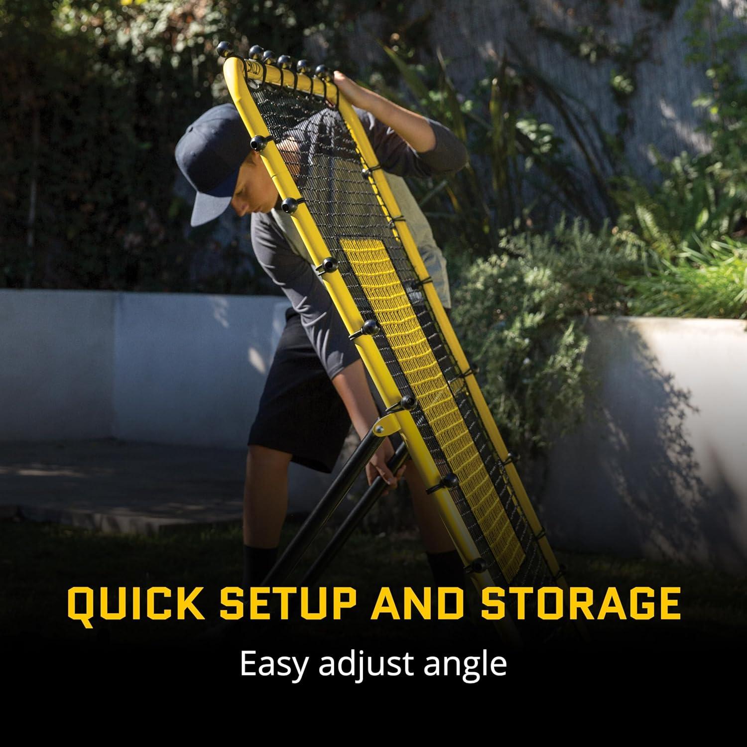 imageSKLZ Baseball and Softball Rebounder Net for Pitching and Fielding Training 4 x 45 feetBaseballs Premium 6 Pack Bundle Perfect for Enhancing Your Fielding and Batting Skills