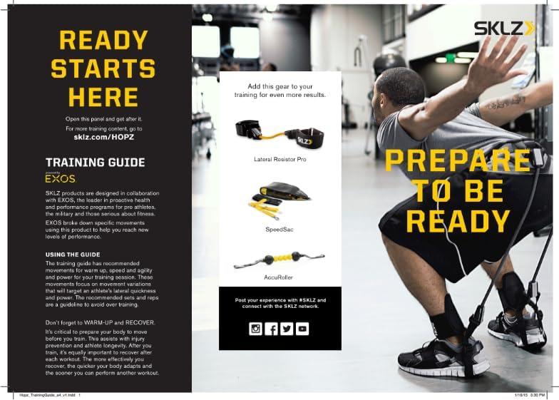 imageSKLZ HOPZ Straps Vertical Jump Trainer with Belt Cuffs and Resistance Bands Yellow