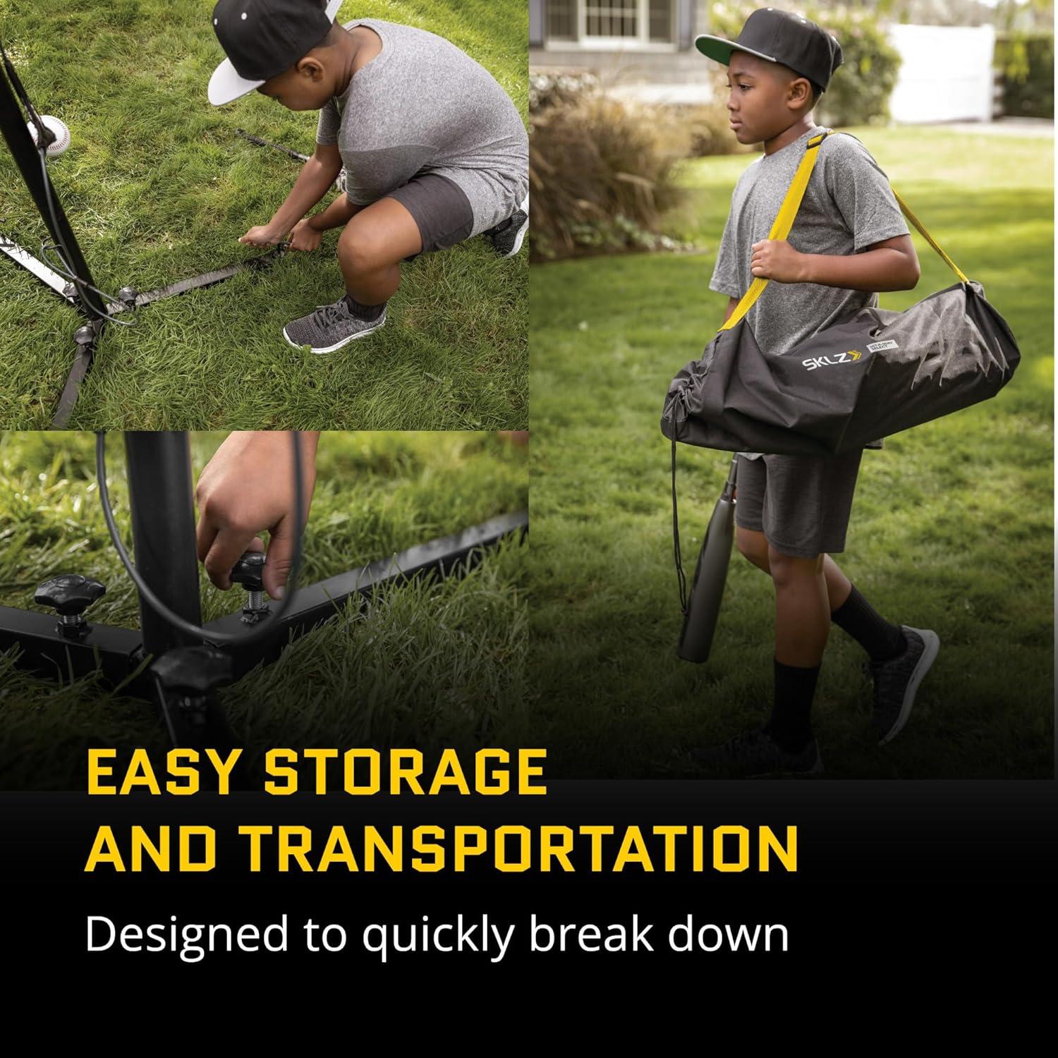 imageSKLZ HitAWay Portable Baseball TrainingStation Swing Trainer with StandHitAWay