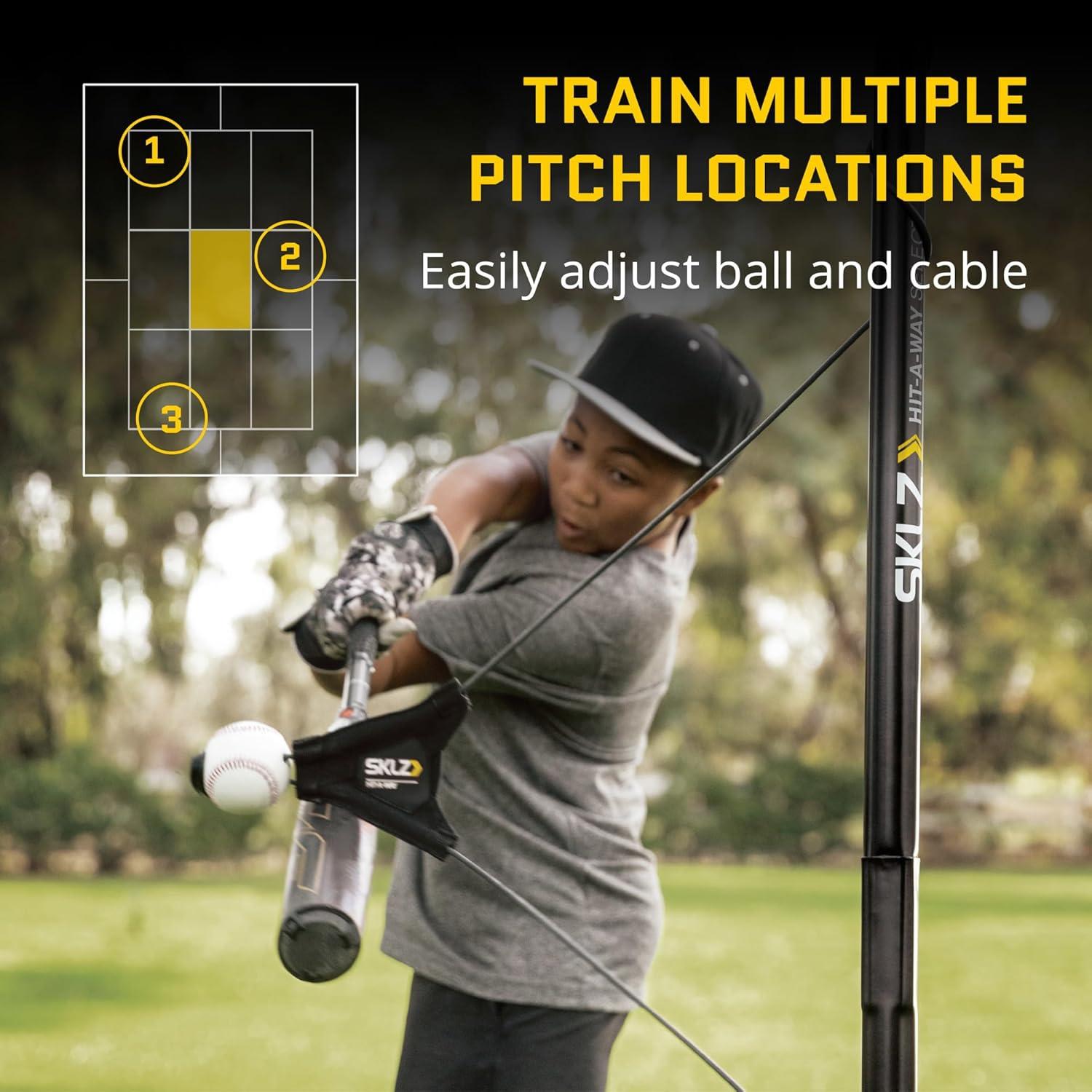 imageSKLZ HitAWay Portable Baseball TrainingStation Swing Trainer with StandHitAWay