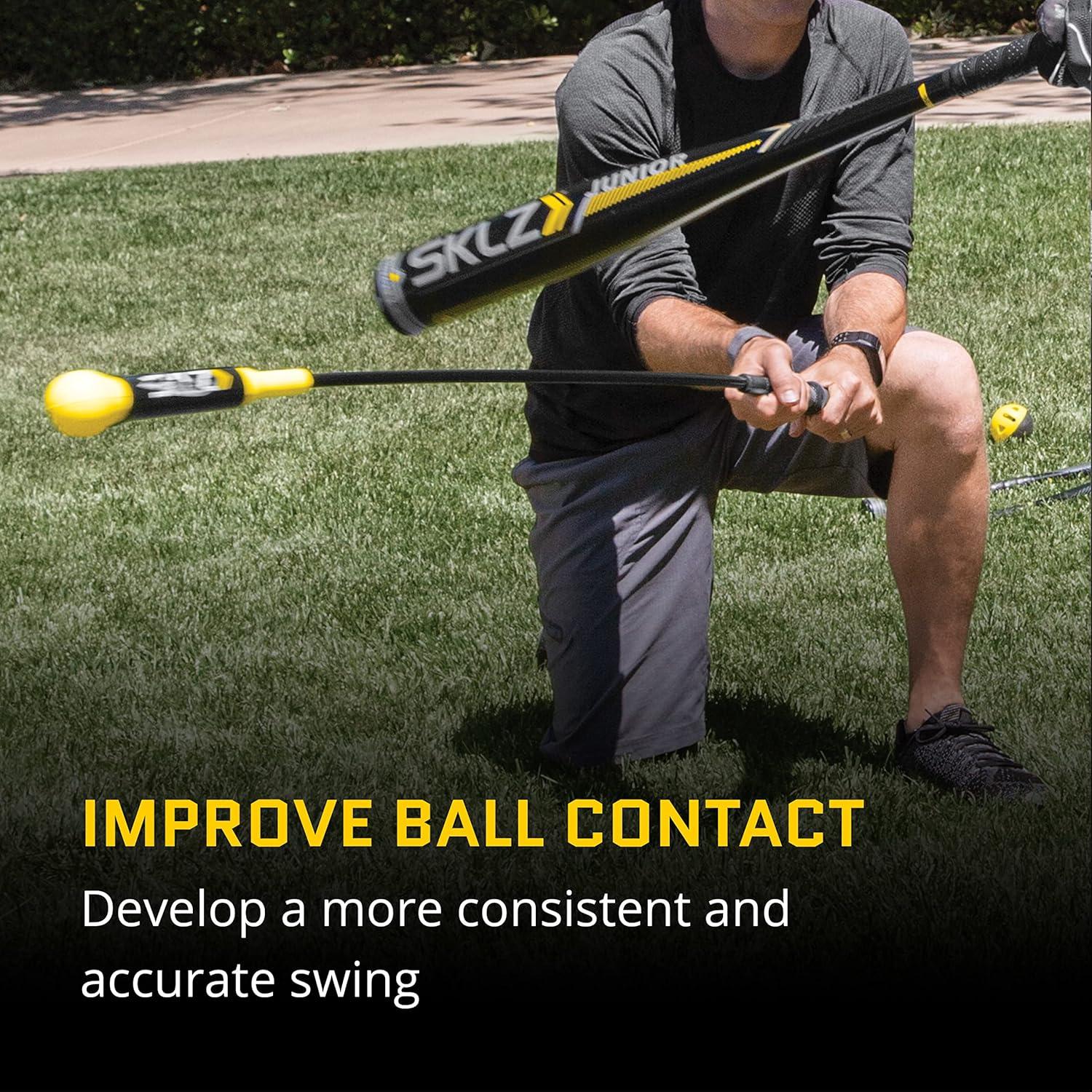 imageSKLZ Hitting Stick Batting Swing Trainer for Baseball ampamp Softball Improve Swing Mechanics Enhance HandEye Coordination and Boost Bat Speed for All Skill LevelsBaseball Swing Trainer
