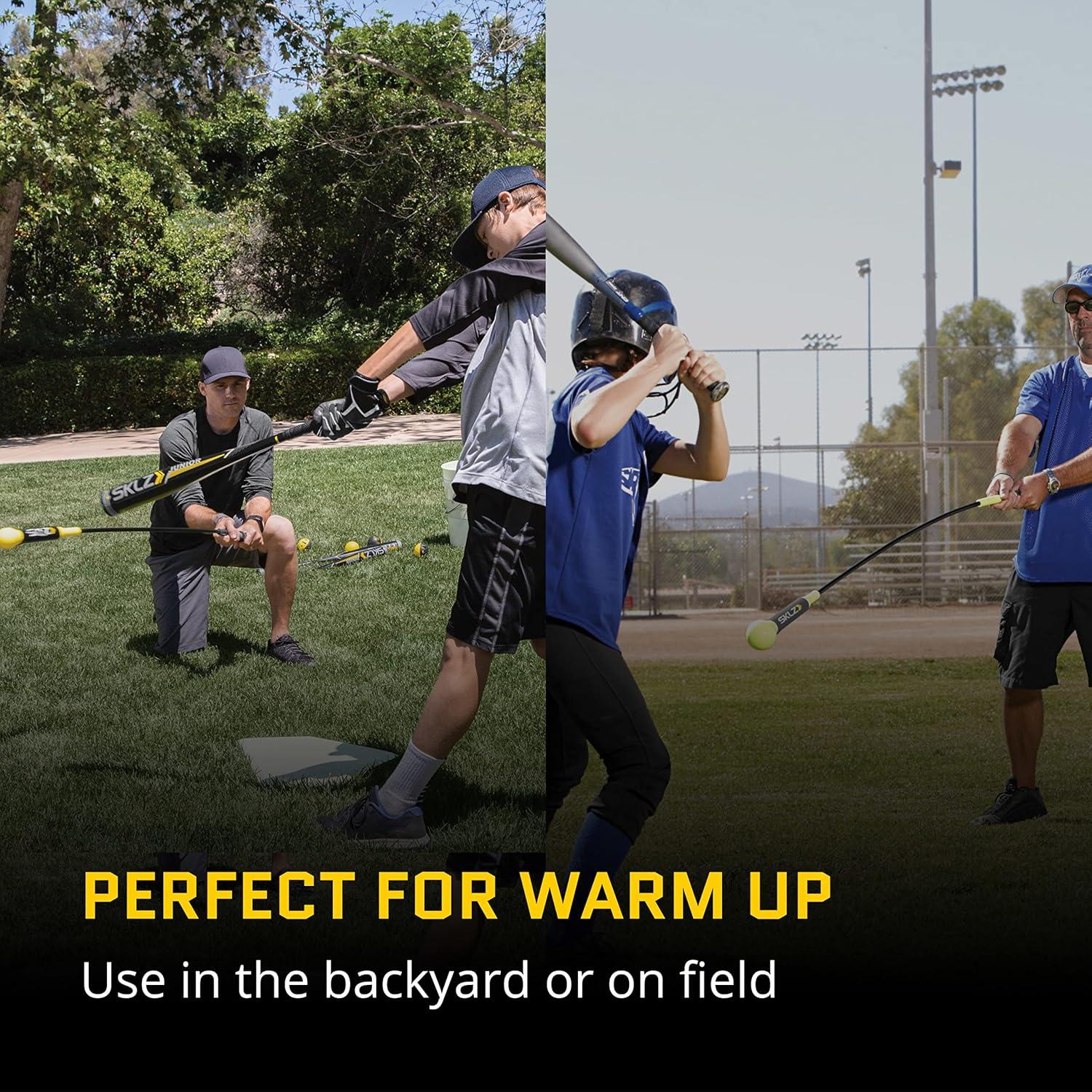 imageSKLZ Hitting Stick Batting Swing Trainer for Baseball ampamp Softball Improve Swing Mechanics Enhance HandEye Coordination and Boost Bat Speed for All Skill LevelsBaseball Swing Trainer