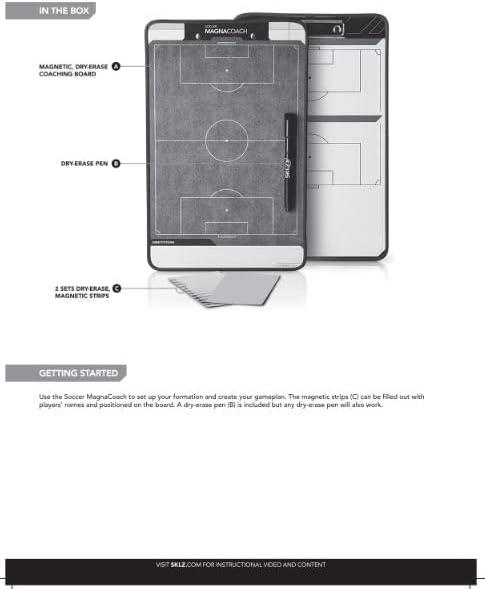 imageSKLZ MagnaCoach MagneticDry Erase Soccer Coaching BoardGreen