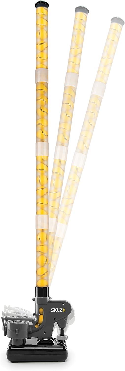 imageSKLZ Pitching Machine Improve Your Swing Ideal for Baseball ampamp Softball Drills Develops Hitting Power and Fielding Skills Portable ampamp Easy to UseLightning Bolt Pro