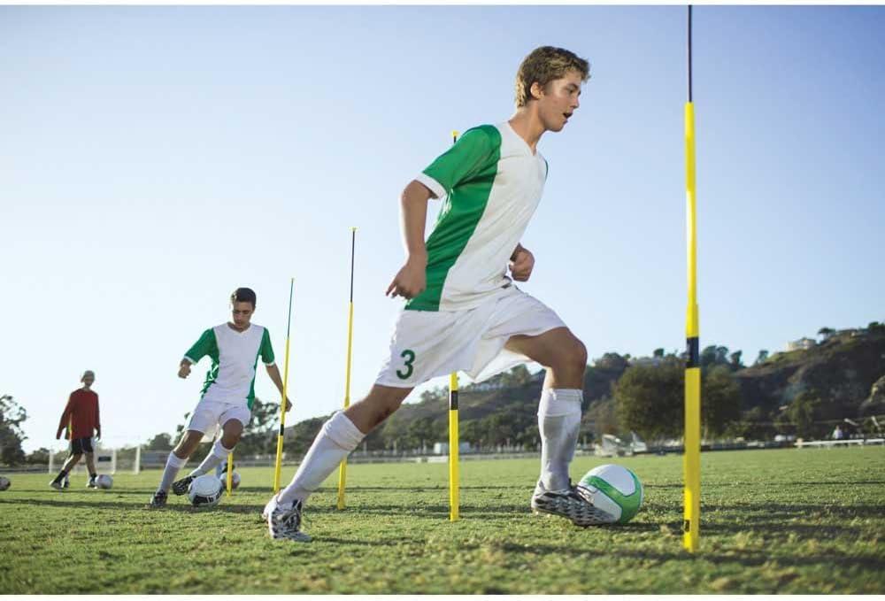 imageSKLZ Pro Training Telescoping Agility Poles for Soccer Drills and Training Set of 8Yellow