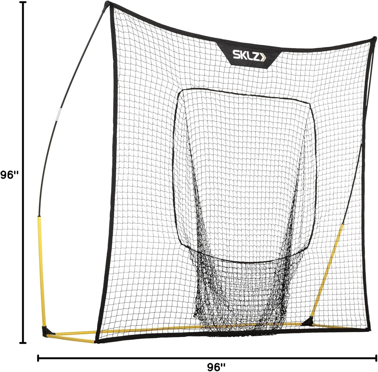 imageSKLZ Quickster Portable Baseball Hitting Net for Baseball and Softball8x8 Foot with Vault