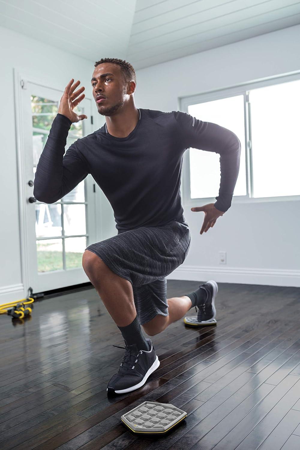 imageSKLZ Slidez DualSided Exercise Glider Discs for Core Stability Exercises for Hands ampamp Feet Court Use greyCourt