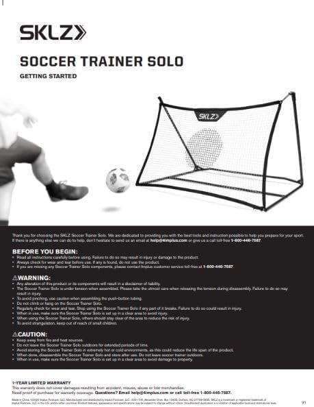imageSKLZ Solo Soccer Net Trainer and Rebounder with Carry Bag