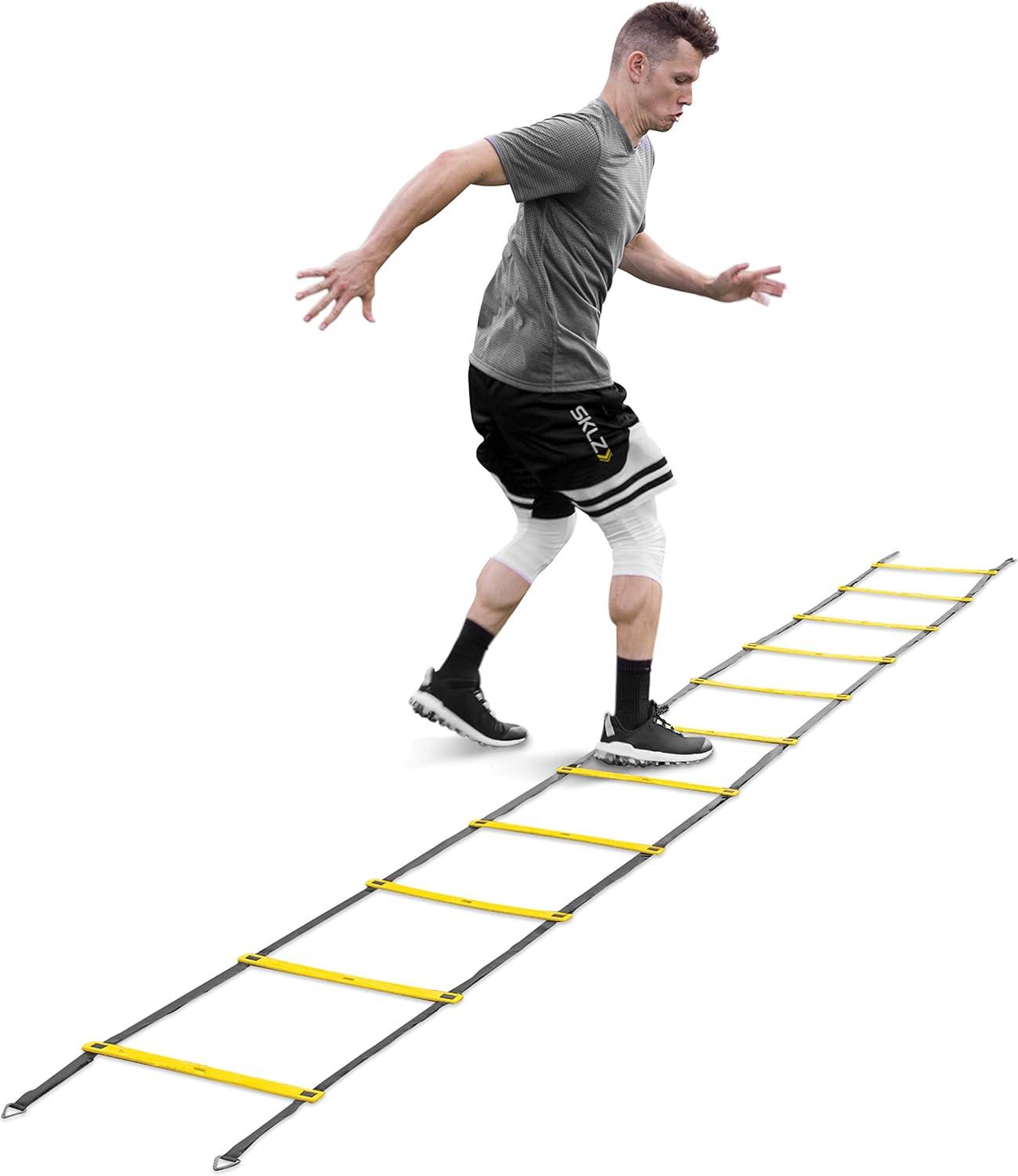 imageSKLZ Speed and Agility Ladder Training Equipment for Athletes Improve Coordination Footwork and Quickness Ideal for Soccer Football and Fitness WorkoutsQuick Ladder 15Feet