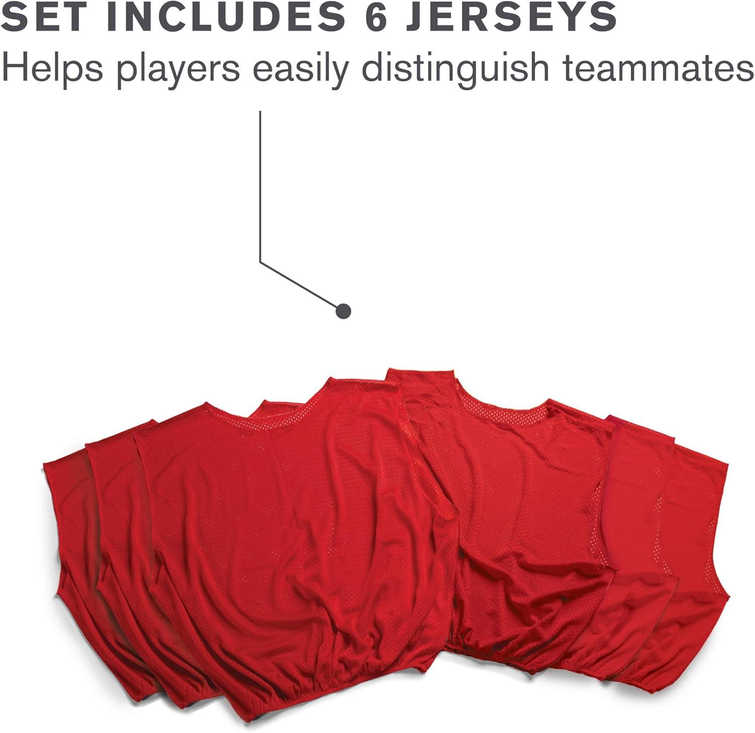 imageSKLZ Sports Mesh Practice Jersey Pack of 6 Durable and Breathable Jerseys for Team Sports Football Basketball SoccerYellow