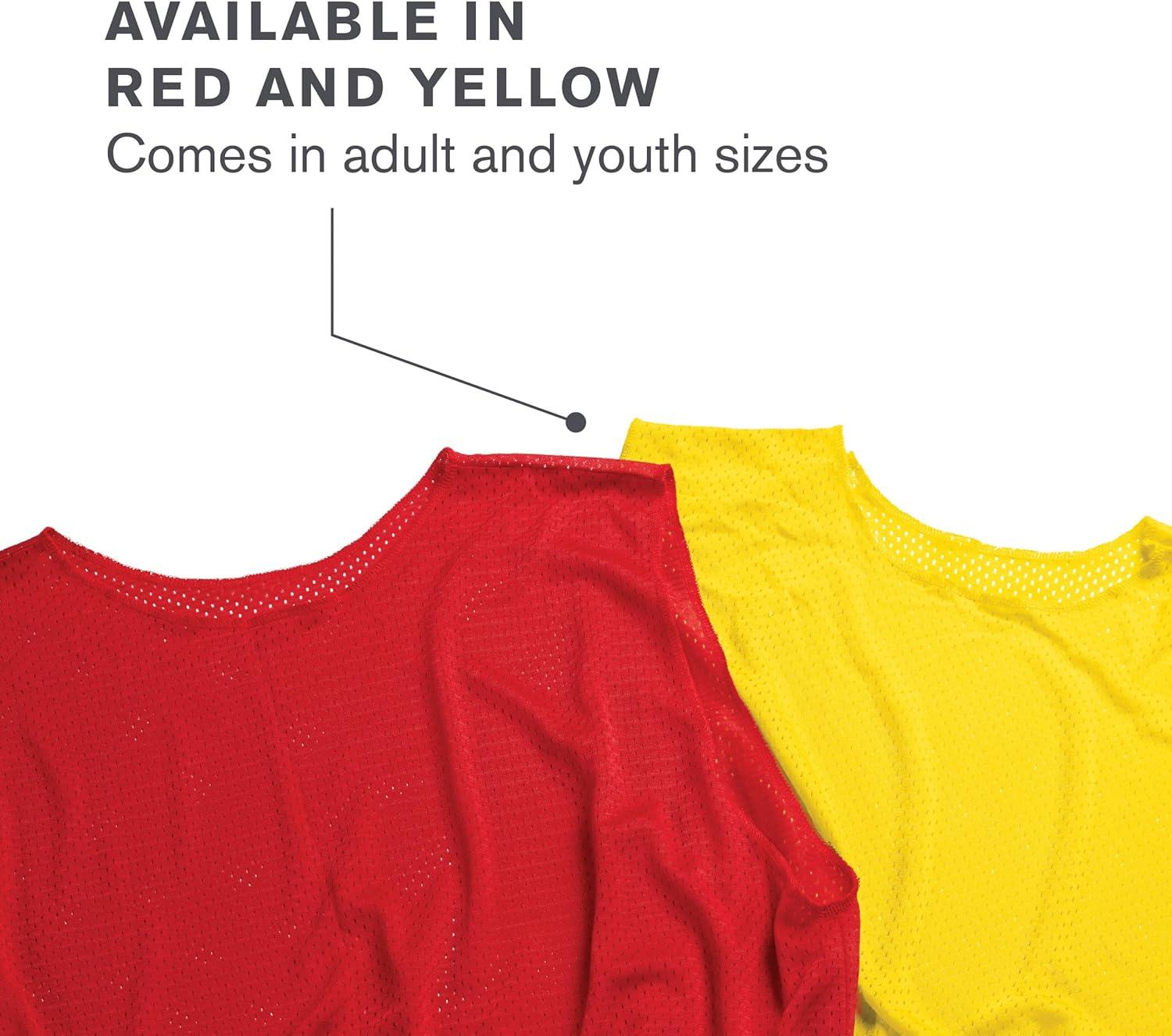 imageSKLZ Sports Mesh Practice Jersey Pack of 6 Durable and Breathable Jerseys for Team Sports Football Basketball SoccerYellow