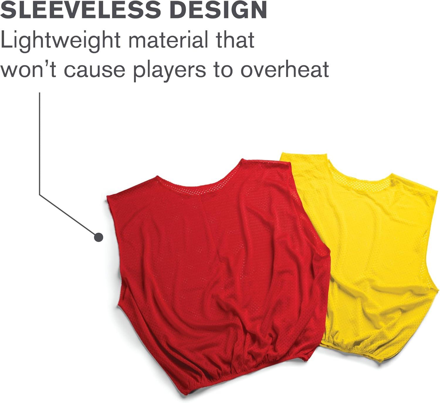 imageSKLZ Sports Mesh Practice Jersey Pack of 6 Durable and Breathable Jerseys for Team Sports Football Basketball SoccerYellow