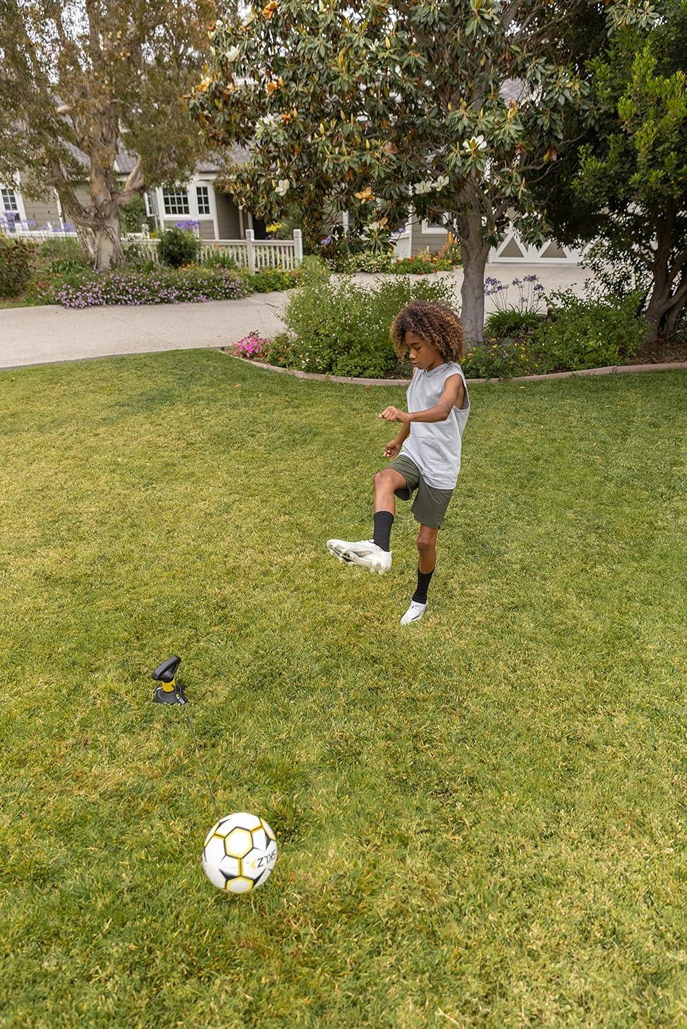 imageSKLZ StarKick HandFree Solo Soccer Trainer for Improved Passing with Ground Anchor Ball Size 5Black