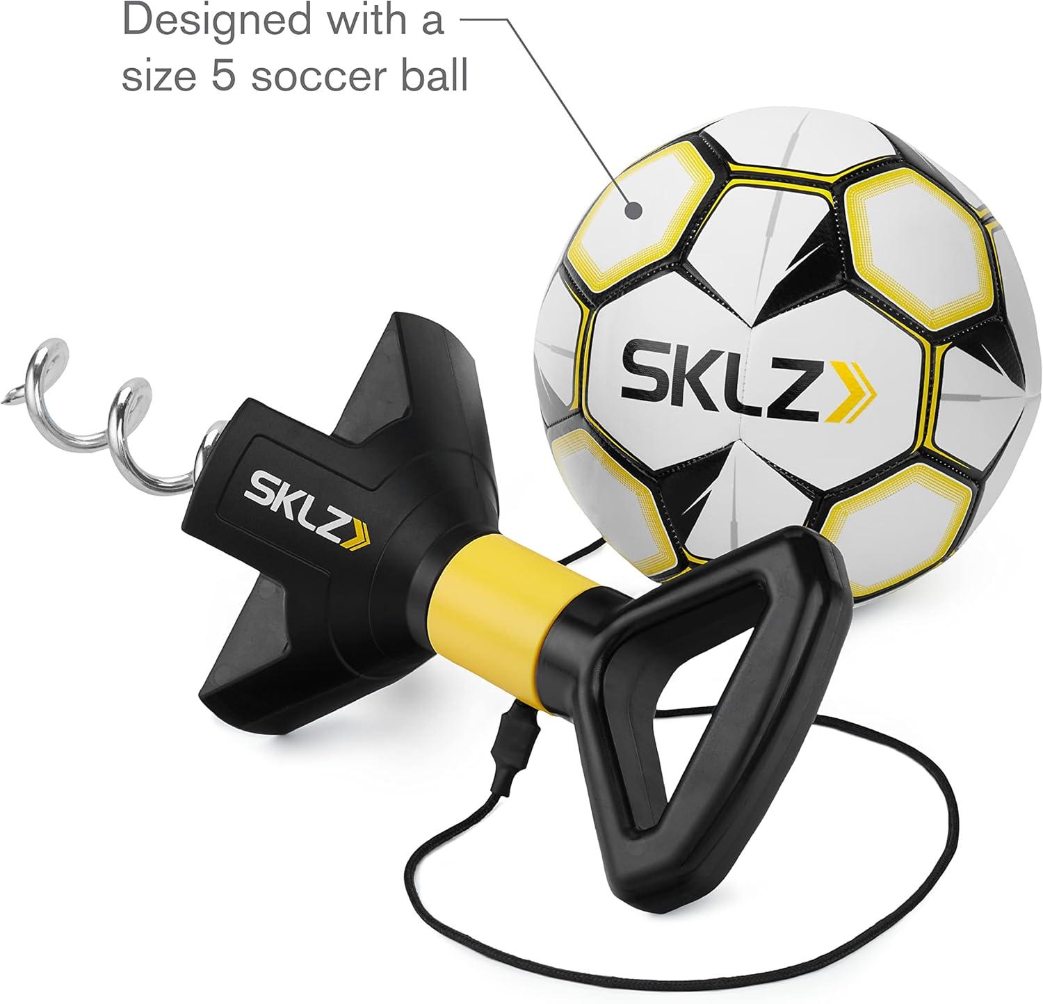 imageSKLZ StarKick HandFree Solo Soccer Trainer for Improved Passing with Ground Anchor Ball Size 5Black