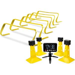 SKLZ 6-Inch Ultra Durable Agility Hurdles, Set of 6 with SKLZ Speed Gates for Sports and Athletic Speed Training