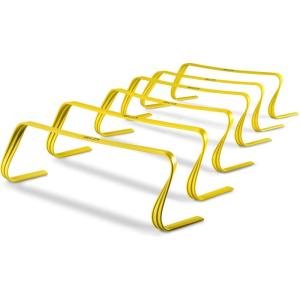 SKLZ 6X Ultra Durable Agility Hurdles – for Athletes of All Skill Levels,6pk of 6-in Tall Hurdles,Bright Yellow Color,Made of Durable, Composite Materials,Easy to Set up & Transport,Comes w/Carry Bag(Hurdles)