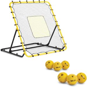 SKLZ Baseball and Softball Rebounder Net for Pitching and Fielding Training, 4 x 4.5 feet(Baseballs Premium 6 Pack Bundle  Perfect for Enhancing Your Fielding and Batting Skills)