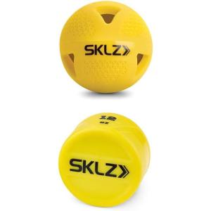 SKLZ Batting Training Kit: Includes 12oz Hitters Handle Weighted Swing Knob + 6-Pack Premium Limited Flight Impact Baseballs – Ideal for Tee Work, Soft Toss, and Batting Practice – Adult and Youth