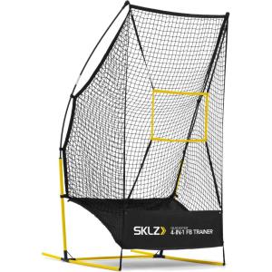 SKLZ Quickster Football Net: Portable, Durable Training Goal for Football Practice – Easy Setup, Stable Design, Ideal for Improving Passing and Kicking Accuracy and Skill Development(QUICKSTER 4 IN 1 FOOTBALL TRAINER)