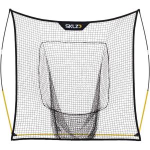 SKLZ Quickster Portable Baseball Hitting Net for Baseball and Softball(8×8 Foot with Vault)