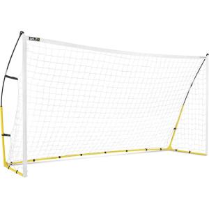SKLZ Quickster Soccer Goal – Portable Goal for Backyard & Field – Durable Tension-Tite Frame & Heavy Gauge 2-Ply Net – Adjustable Click-Lock Poles, Metal Stakes – Carrying Case with Handle(12 x 6 Feet)