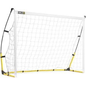 SKLZ Quickster Soccer Goal – Portable Goal for Backyard & Field – Durable Tension-Tite Frame & Heavy Gauge 2-Ply Net – Adjustable Click-Lock Poles, Metal Stakes – Carrying Case with Handle(6 x 4 Feet)