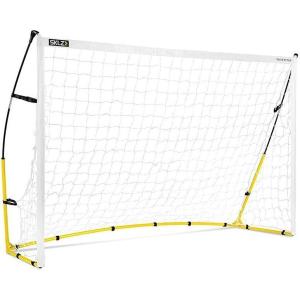 SKLZ Quickster Soccer Goal – Portable Goal for Backyard & Field – Durable Tension-Tite Frame & Heavy Gauge 2-Ply Net – Adjustable Click-Lock Poles, Metal Stakes – Carrying Case with Handle(8 x 5 Feet)